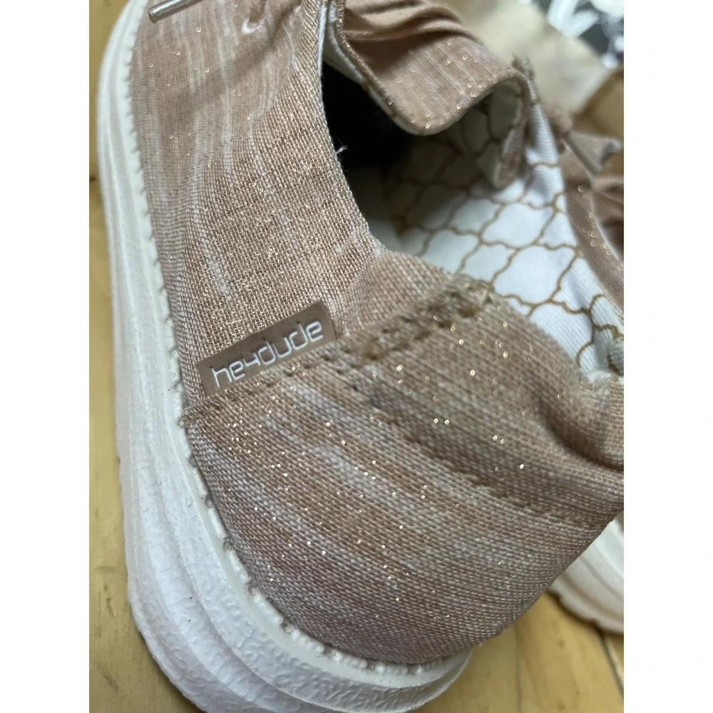 HEYDUDE Wendy Chambray - Womens Comfortable Slip on Shoes Size 5